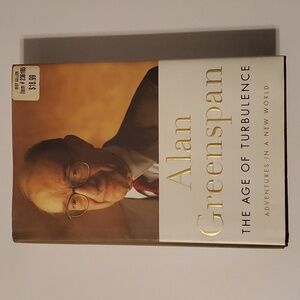 Alan Greenspan : the age of turbulence hardcover book over 500 pages used euc